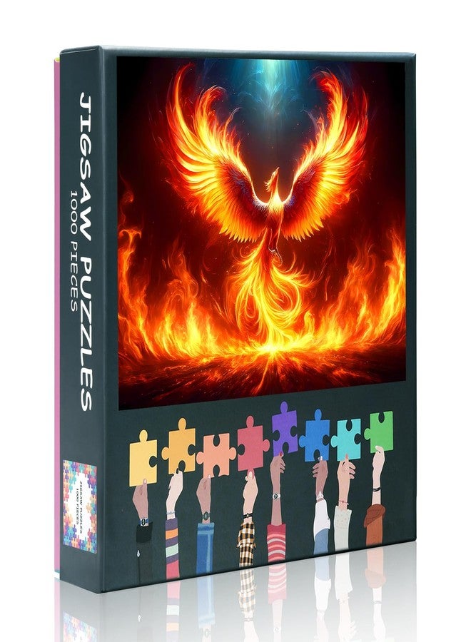Rebotipy 1000-Piece Jigsaw Puzzle for Adults - Majestic Phoenix Rising from Flames, Epic 50x70cm Fiery Rebirth Wall Art, Challenging Home Decor Puzzle for Gifts & Relaxation - Image 1